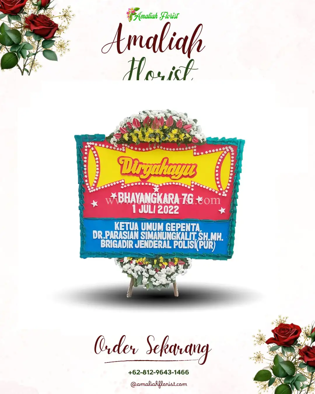 Papan Bunga HUT Ulang Tahun Menganti